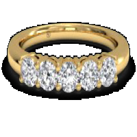 ritani women's five-stone diamond wedding ring
