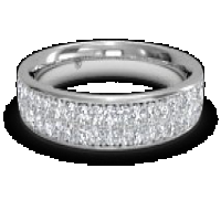 ritani women's double micropavé diamond wedding ring
