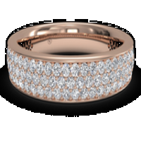 ritani women's triple micropavé diamond wedding ring