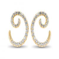 ritani spiral diamond stud earring