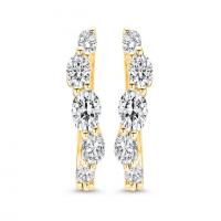 ritani five-stone diamond huggie earrings