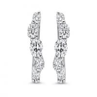 ritani five-stone diamond huggie earrings