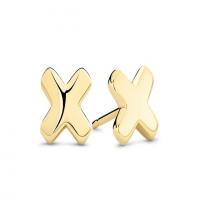 ritani 'x' shaped stud earrings