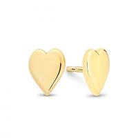 ritani flat heart stud earrings