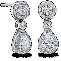ritani elegant teardrop earrings with pear-shaped diamonds