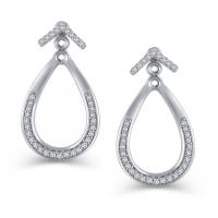 ritani pave diamond teardrop earrings