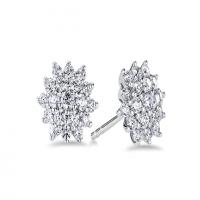 ritani diamond cluster stud earrings