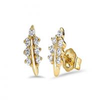ritani diamond leaf stud earrings