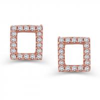 ritani mini pave diamond square stud earrings