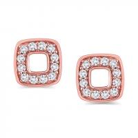 ritani mini rounded square diamond stud earrings