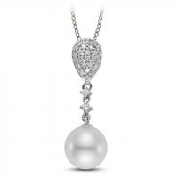 ritani freshwater pearl and diamond pendant