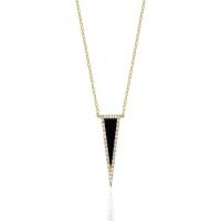 ritani ef collection diamond onyx dagger necklace
