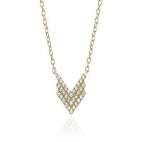ritani ef collection diamond shield necklace
