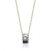 ritani ef collection diamond blue sapphire fade brick necklace