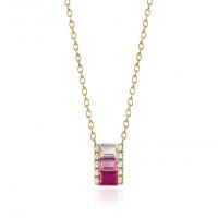 ritani ef collection diamond pink sapphire fade brick necklace