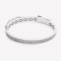 eddie borgo pavÉ extra thin safety chain bracelet silver