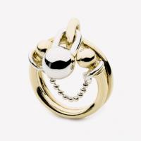 eddie borgo double barbell ring gold/silver