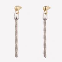 eddie borgo ball chain tassel earrings gold/silver