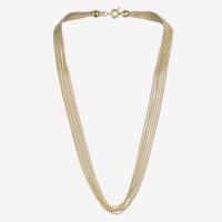 eddie borgo ball chain fountain necklace gold