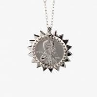 eddie borgo penny pendant silver