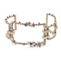 alexis bittar crystal encrusted  oversize link cuff bracelet