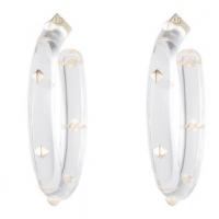 alexis bittar gold studded hoop earring