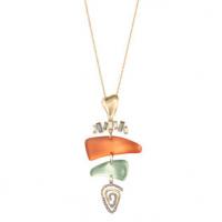 alexis bittar color block mobile pendant necklace