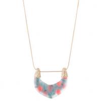 alexis bittar crystal encrusted tulip print abstract buckle pendant necklace
