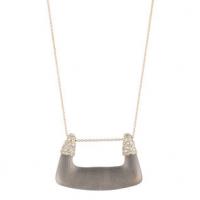 alexis bittar buckle shape lucite pendant necklace