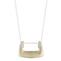 alexis bittar buckle shape lucite pendant necklace