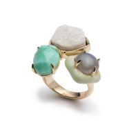 alexis bittar druzy stone cluster cocktail ring