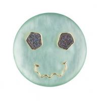 alexis bittar druzy and lucite abstract smile pin