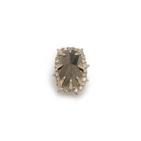 alexis bittar two tone pyrite stone slide