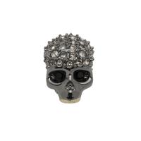 alexis bittar gunmetal tone pavÃ© skull slide