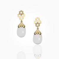 temple st. clair	18k small oliva hoop earring...