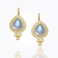 temple st. clair	18k beehive amulet drop earr...