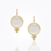 temple st. clair	18k diamond snail earrings