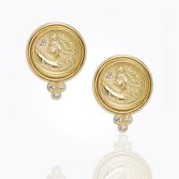 temple st. clair	18k royal bee earrings