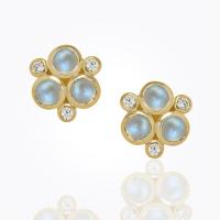 temple st. clair	18k matisse earrings with rock crystal and diamond pavé...
