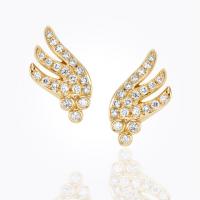 temple st. clair	18k classic amulet earrings with rock crystal and diamond granulati...