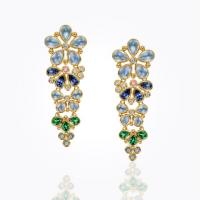 temple st. clair	18k cluster earrings with ro...