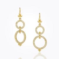 temple st. clair	18k feather earrings with royal blue moonstone and diamond...