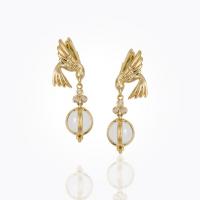 temple st. clair	18k lion coin earrings with ...