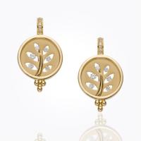 temple st. clair	18k tree cutout earrings wit...