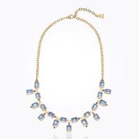 temple st. clair	18k trio necklace with blue sapphire and diamond pave...