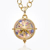 temple st. clair	18k angel pendant with diamond granulation