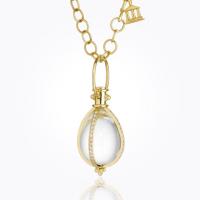 temple st. clair	18k classic five-stone cross with royal blue moonstone and diamond...