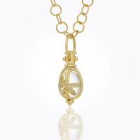 temple st. clair	18k moonface pendant with ca...