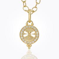 temple st. clair	18k moonface pendant with crystal, mixed sapphire, and diamond...
