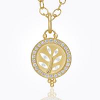 temple st. clair	18k swan amulet with royal blue moonstone and diamond...